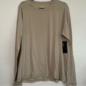 Men's Beige Long Sleeve Tee